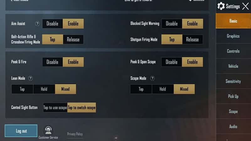 PUBG Mobile Settings HartBrown